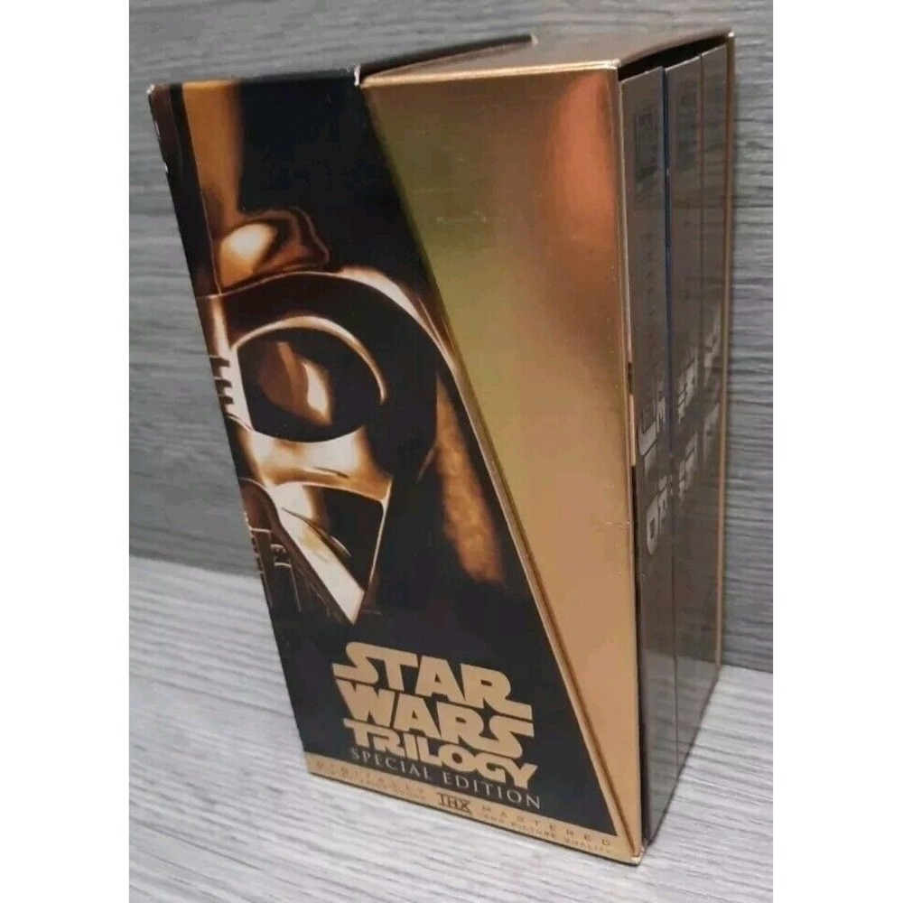Star Wars VHS Trilogy Box Set Video Cassette Tape Slip Case 1997